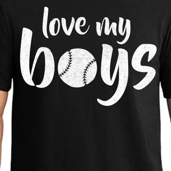 Love My Boys Baseball Mom Pajama Set