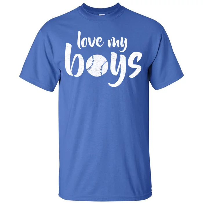 Love My Boys Baseball Mom Tall T-Shirt