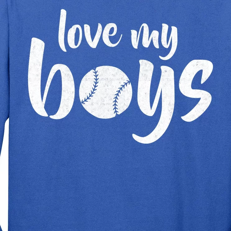 Love My Boys Baseball Mom Tall Long Sleeve T-Shirt