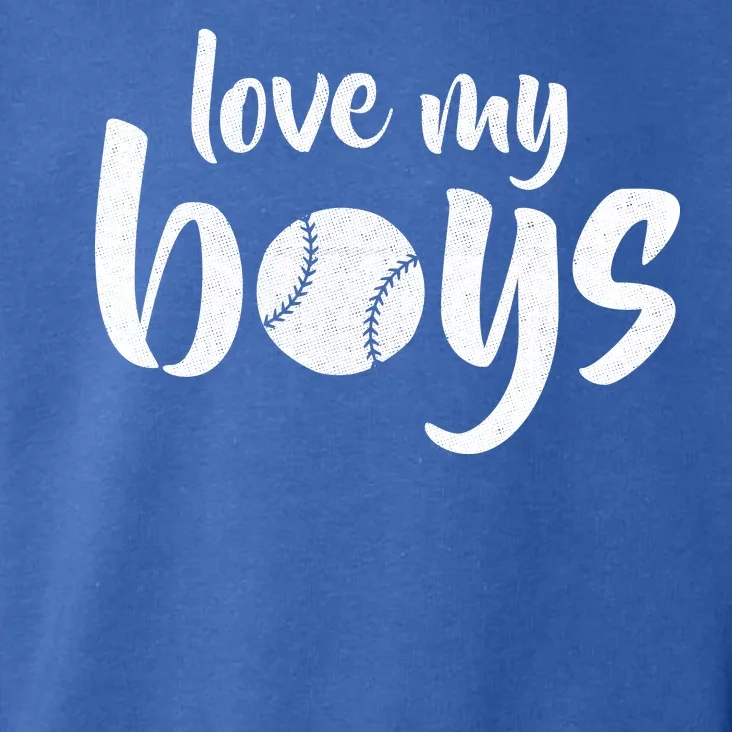 Love My Boys Baseball Mom Toddler Hoodie