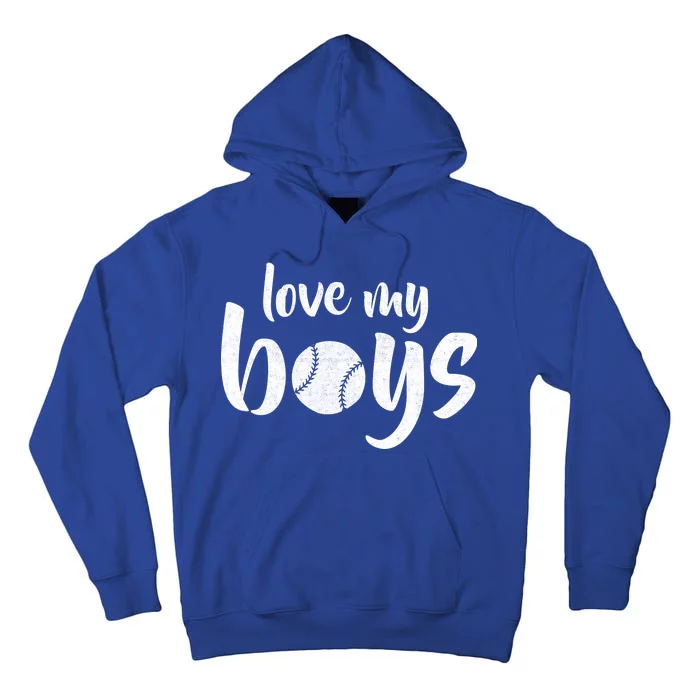 Love My Boys Baseball Mom Tall Hoodie