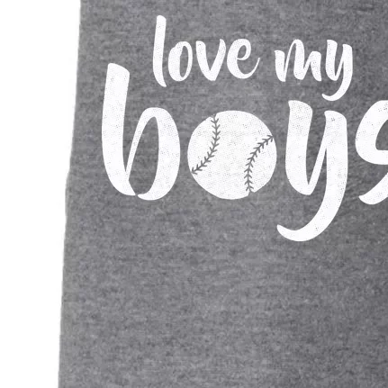 Love My Boys Baseball Mom Doggie 3-End Fleece Hoodie