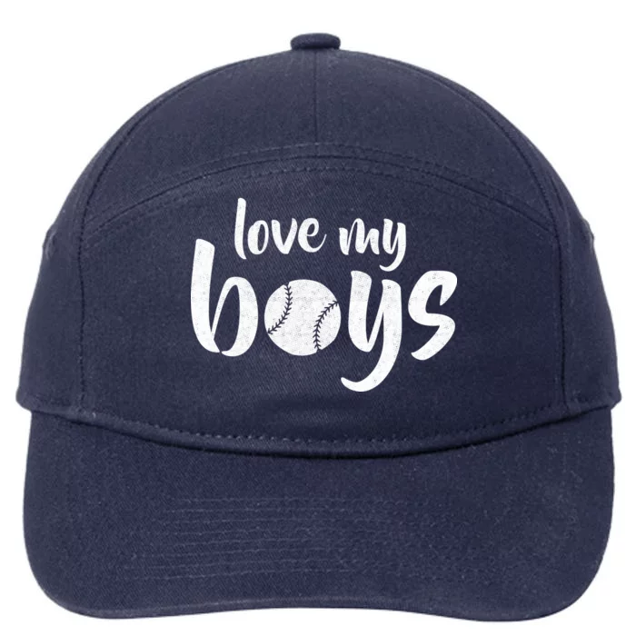 Love My Boys Baseball Mom 7-Panel Snapback Hat