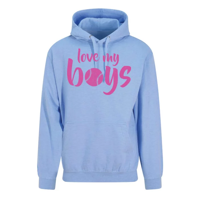 Love My Boys Baseball Mom Unisex Surf Hoodie