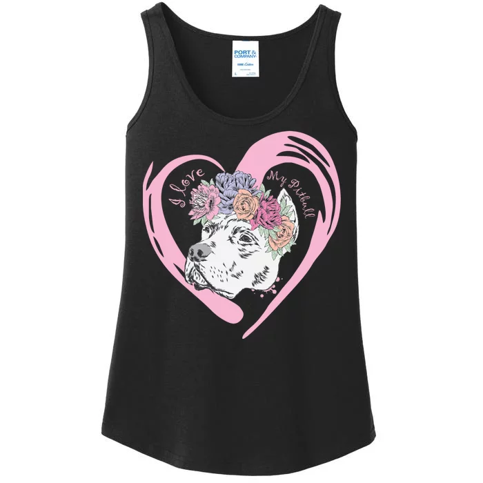 Love My Pitbull Ladies Essential Tank