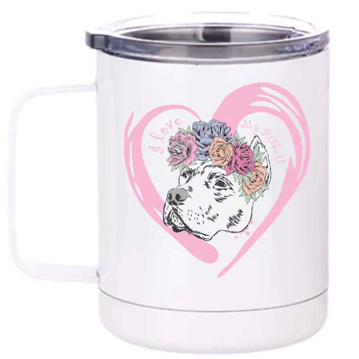 Love My Pitbull Front & Back 12oz Stainless Steel Tumbler Cup