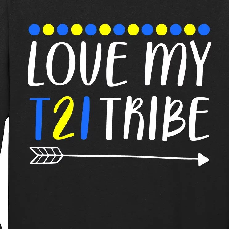 Love My T21 Tribe Down Syndrome Arrow Long Sleeve Shirt