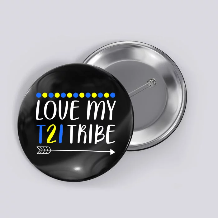 Love My T21 Tribe Down Syndrome Arrow Button