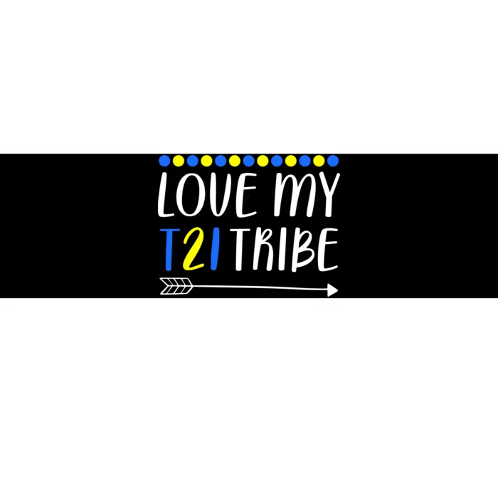 Love My T21 Tribe Down Syndrome Arrow Bumper Sticker