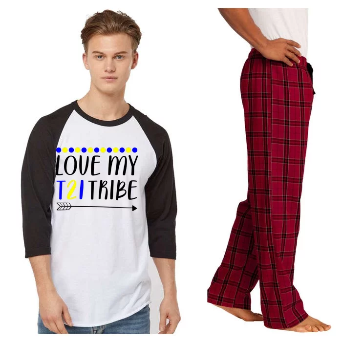 Love My T21 Tribe Down Syndrome Arrow Raglan Sleeve Pajama Set