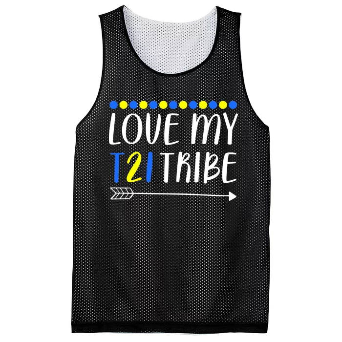 Love My T21 Tribe Down Syndrome Arrow Mesh Reversible Basketball Jersey Tank