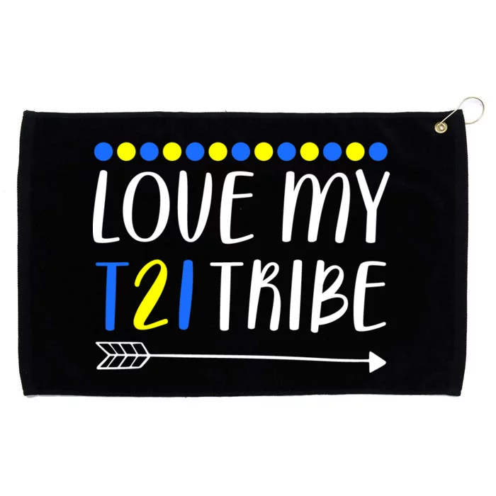 Love My T21 Tribe Down Syndrome Arrow Grommeted Golf Towel