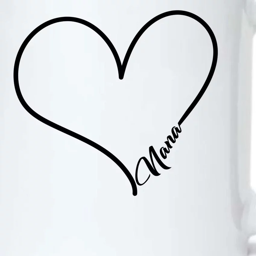 Love Nana Heart Black Color Changing Mug