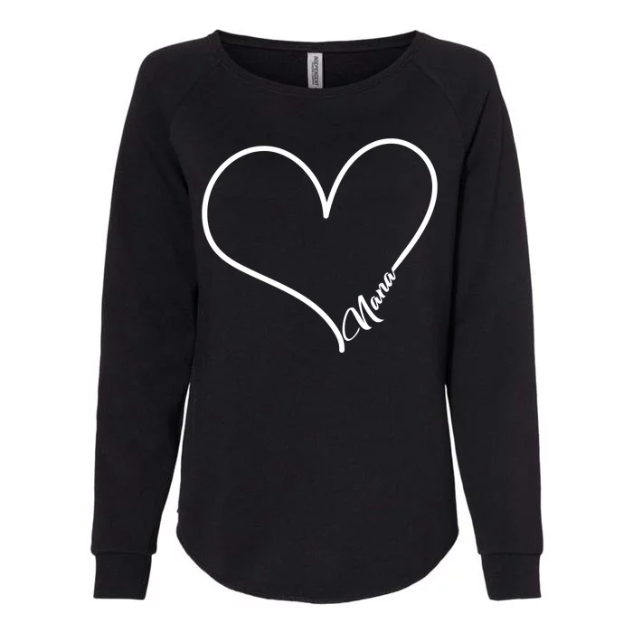 Love Nana Heart Womens California Wash Sweatshirt