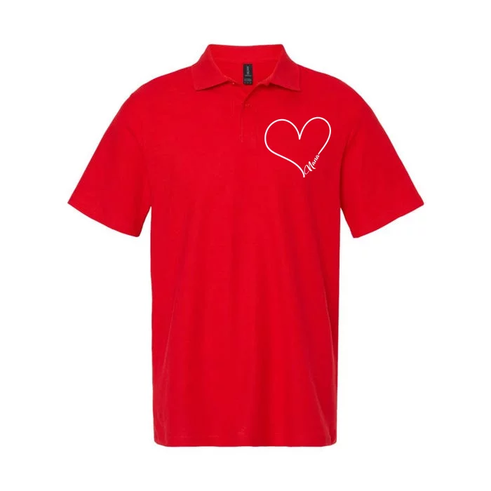 Love Nana Heart Softstyle Adult Sport Polo