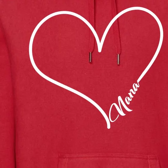 Love Nana Heart Premium Hoodie