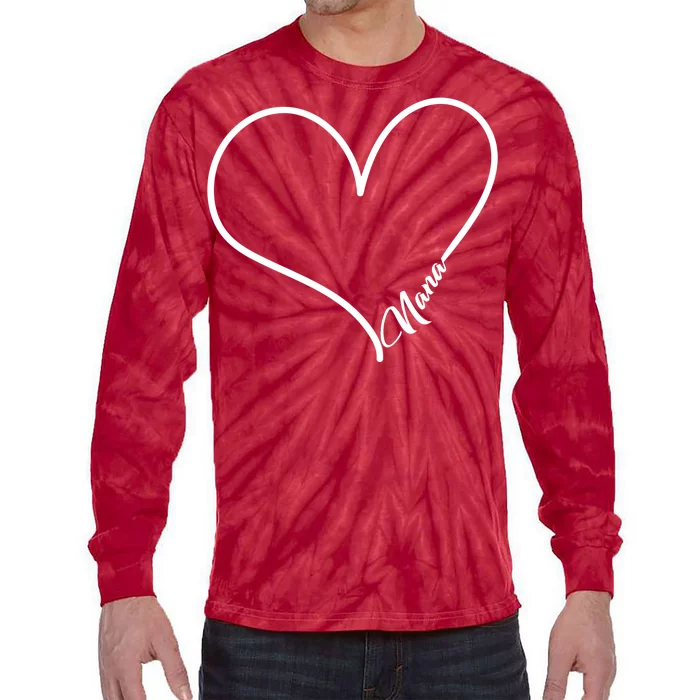 Love Nana Heart Tie-Dye Long Sleeve Shirt