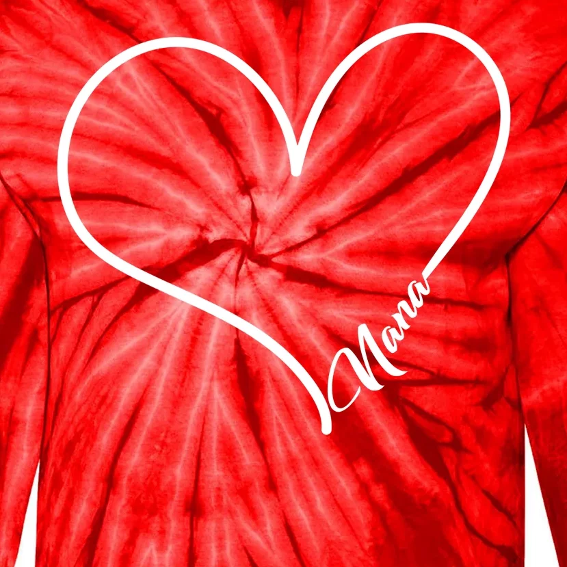 Love Nana Heart Tie-Dye Long Sleeve Shirt