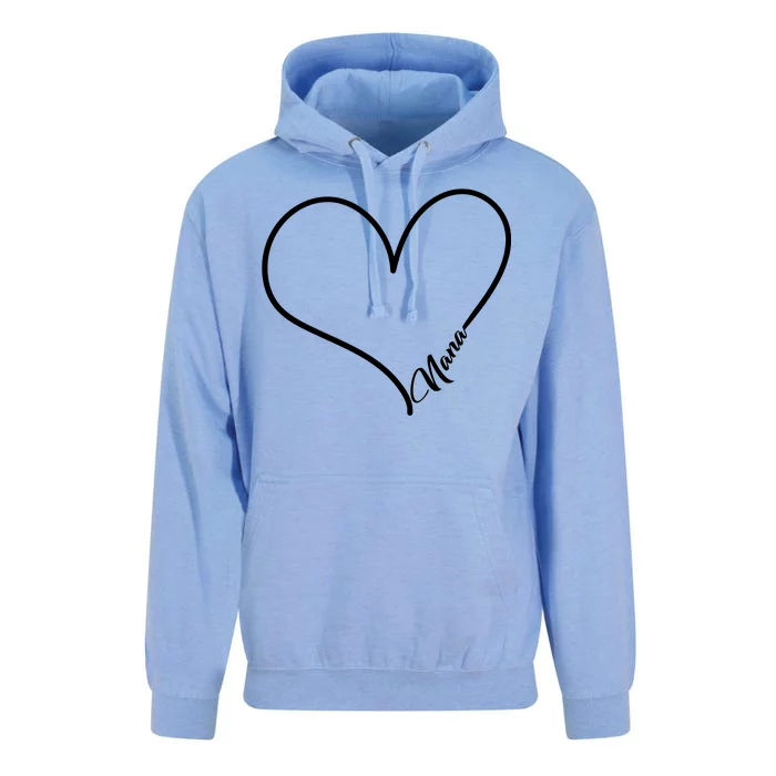 Love Nana Heart Unisex Surf Hoodie