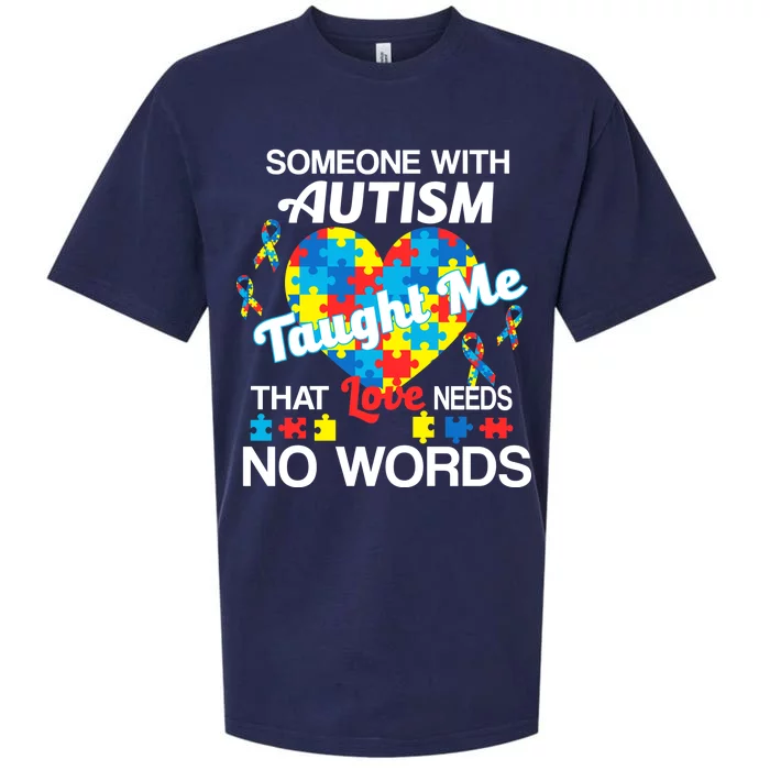 Love Needs No Words Autism Awareness Sueded Cloud Jersey T-Shirt