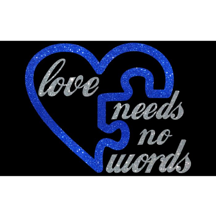 Love Needs No Words Autism Awareness Heart Puzzle Bumper Sticker