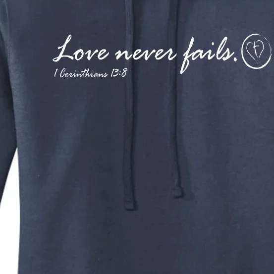 Love Never Fails Women's Pullover Hoodie