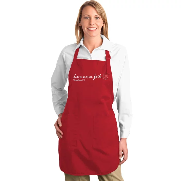 Love Never Fails Full-Length Apron With Pocket