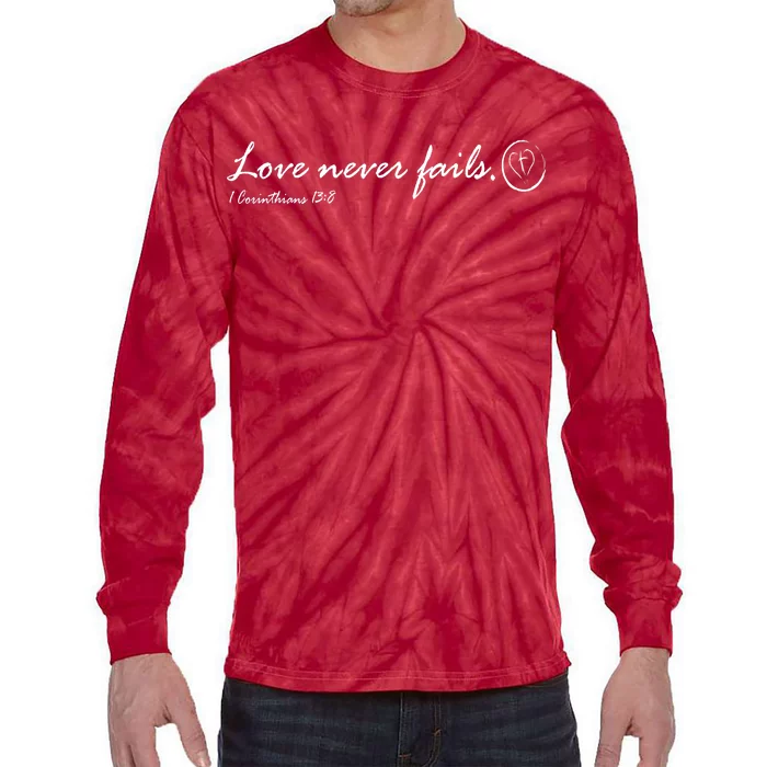 Love Never Fails Tie-Dye Long Sleeve Shirt