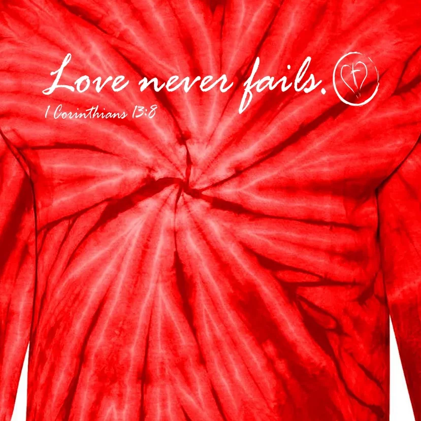 Love Never Fails Tie-Dye Long Sleeve Shirt