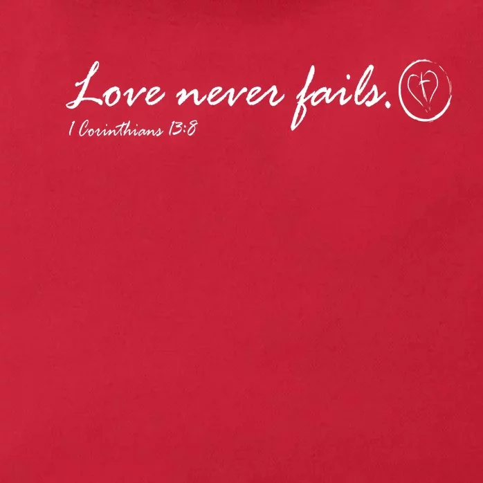 Love Never Fails Zip Tote Bag