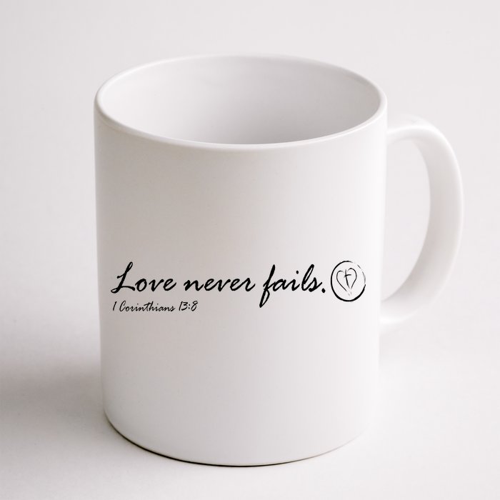 Love Never Fails Front & Back Coffee Mug