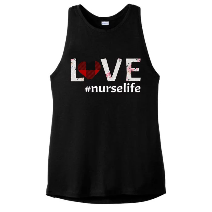 Love Nurse life Ladies Tri-Blend Wicking Tank