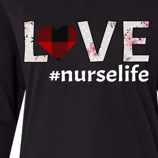 Love Nurse life Womens Cotton Relaxed Long Sleeve T-Shirt