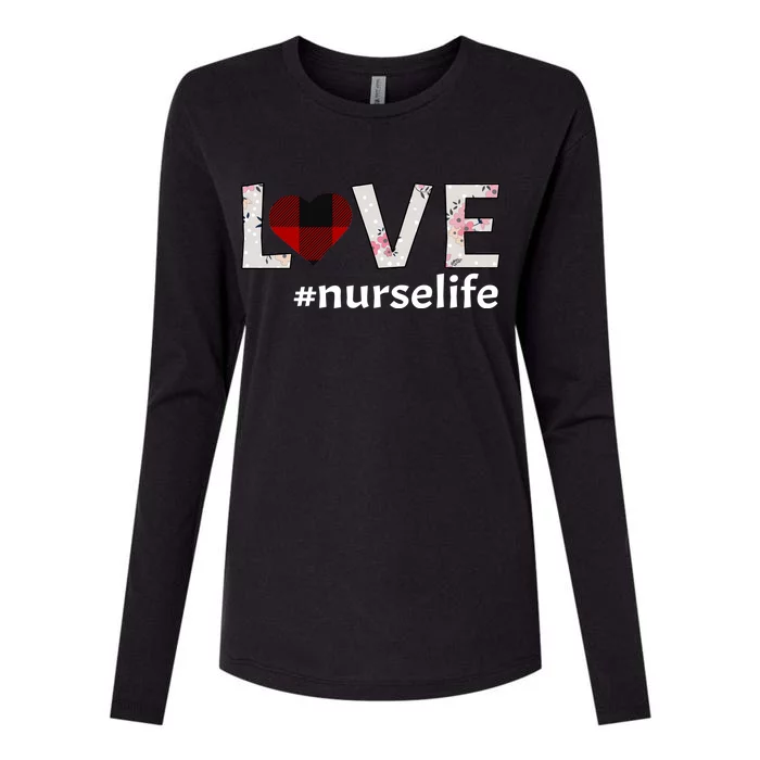 Love Nurse life Womens Cotton Relaxed Long Sleeve T-Shirt