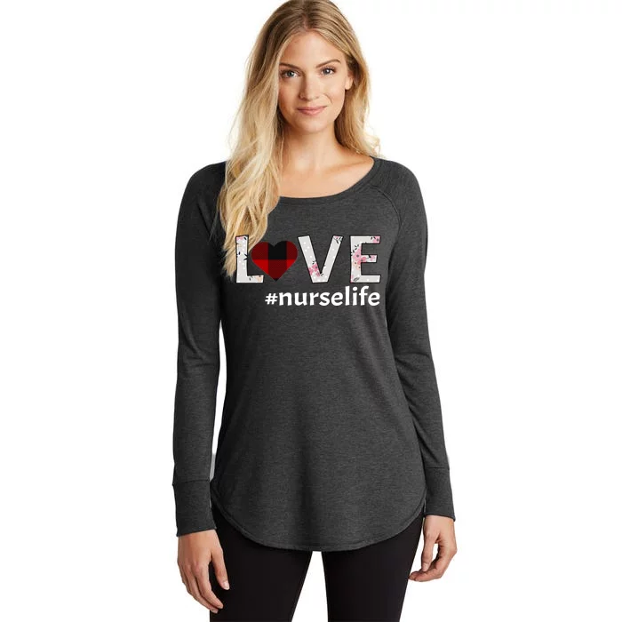 Love Nurse life Women's Perfect Tri Tunic Long Sleeve Shirt