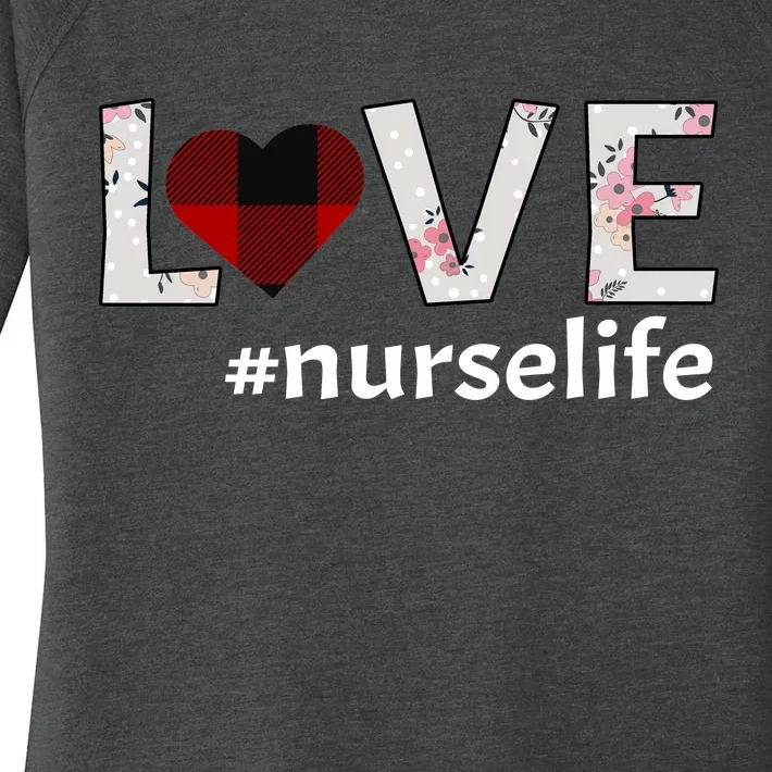 Love Nurse life Women's Perfect Tri Tunic Long Sleeve Shirt