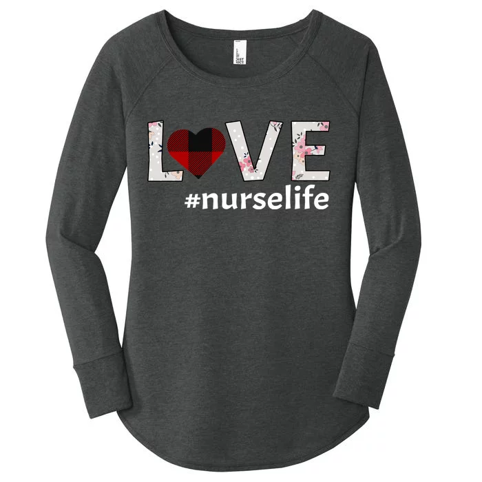 Love Nurse life Women's Perfect Tri Tunic Long Sleeve Shirt