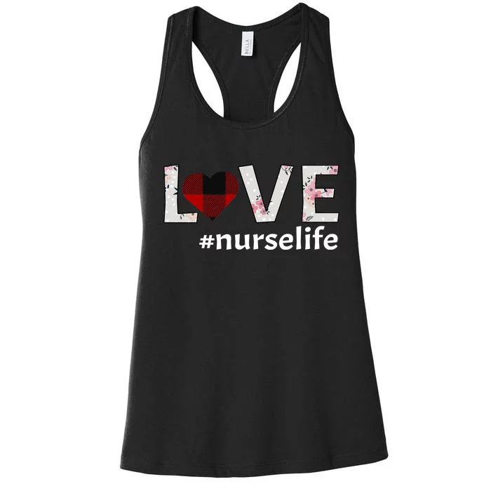 Love Nurse life Women's Racerback Tank