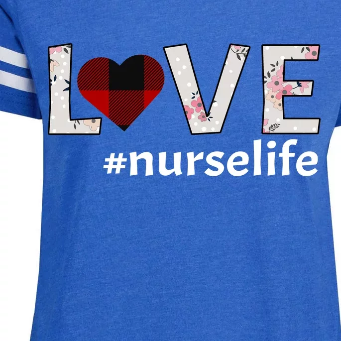 Love Nurse life Enza Ladies Jersey Football T-Shirt