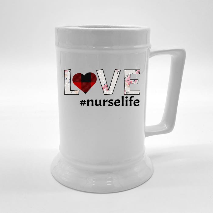 Love Nurse life Front & Back Beer Stein