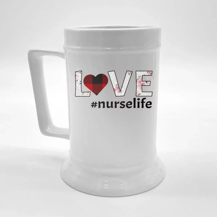 Love Nurse life Front & Back Beer Stein