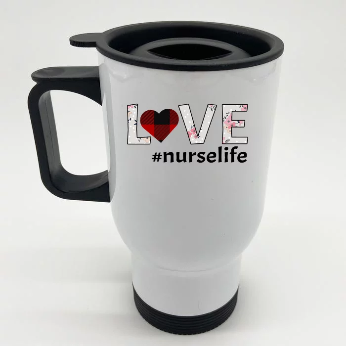 Love Nurse life Front & Back Stainless Steel Travel Mug