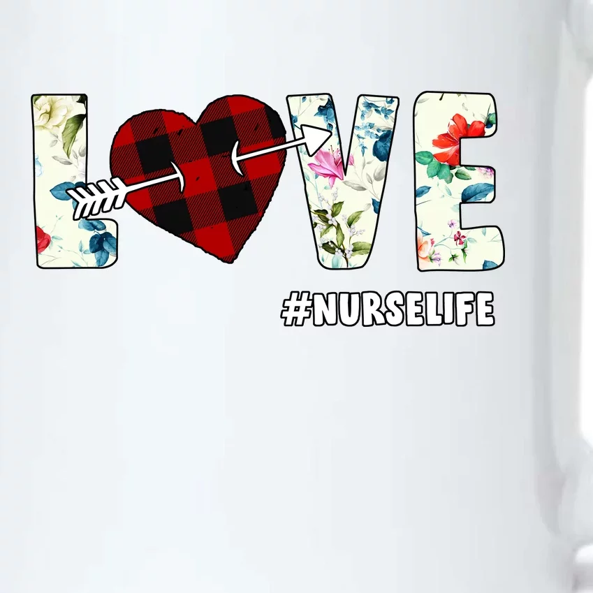 Love NurseLife Arrow Heart Black Color Changing Mug