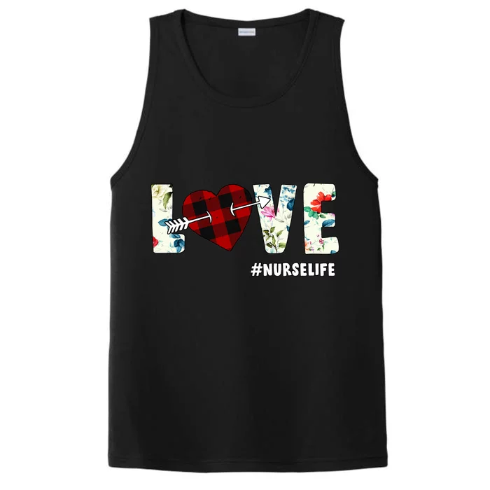 Love NurseLife Arrow Heart Performance Tank