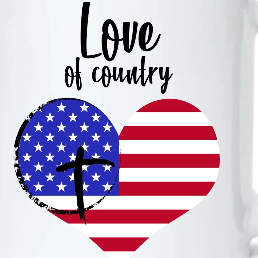 Love Of Country And Faith In God Black Color Changing Mug