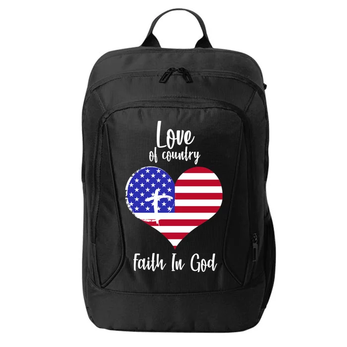 Love Of Country And Faith In God City Backpack