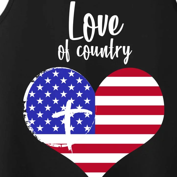 Love Of Country And Faith In God Performance Tank