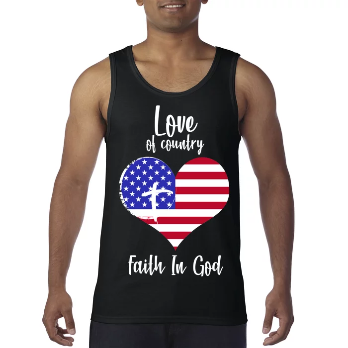 Love Of Country And Faith In God Tank Top