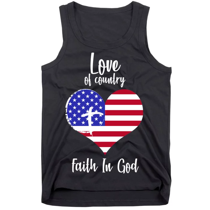 Love Of Country And Faith In God Tank Top