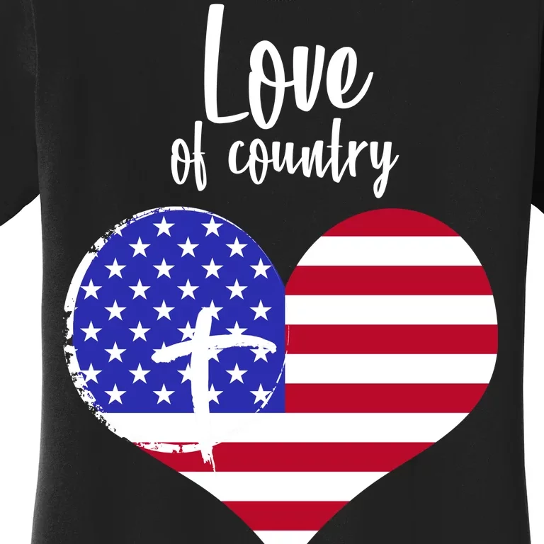 Love Of Country And Faith In God Women's T-Shirt